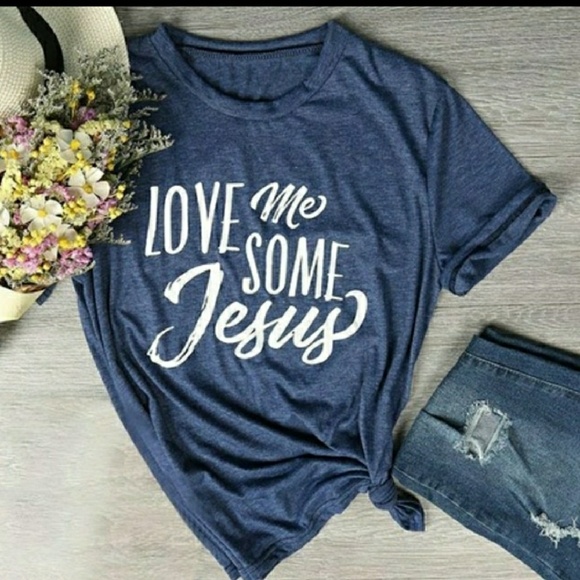 New whimsical t-shirt love me some Jesus. - Picture 1 of 2